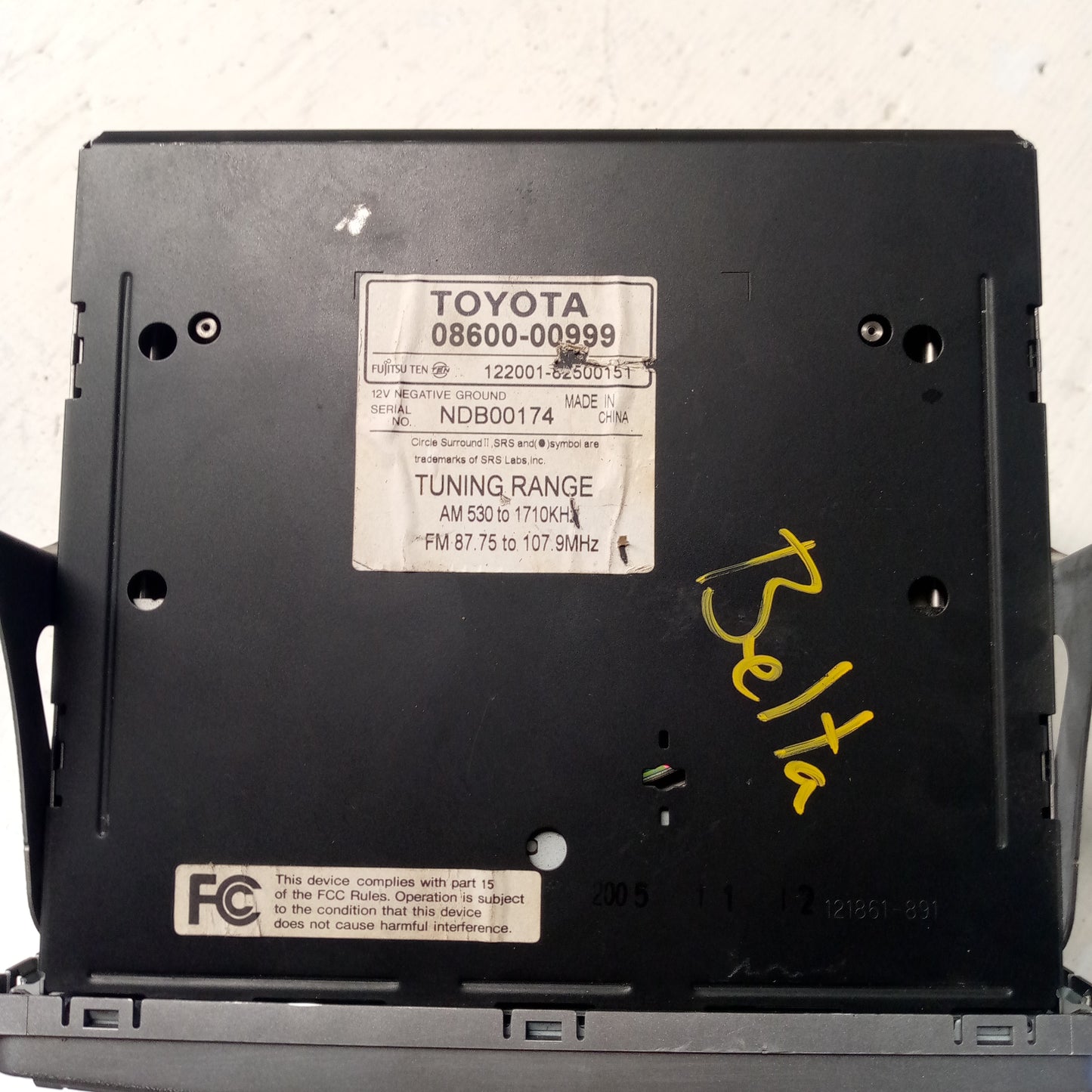 Radio Reproductor Toyota Yaris Belta Original