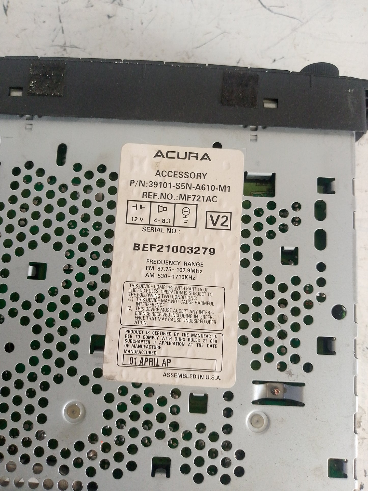 Radio Honda Civic 2002 2004 Acura