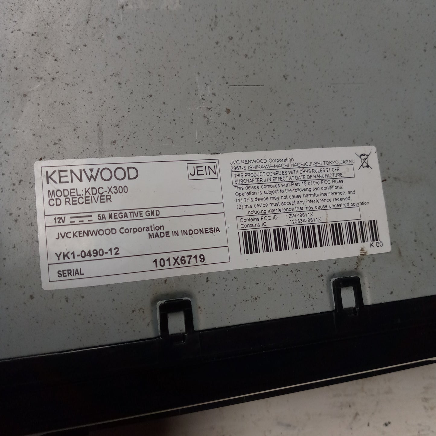 Radio Reproductor KENWOOD KDC-X300 Original