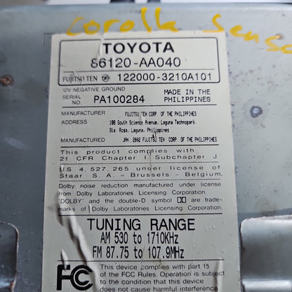 Radio Reproductor Toyota Camry Corolla Sensacion 2003 2008 Original