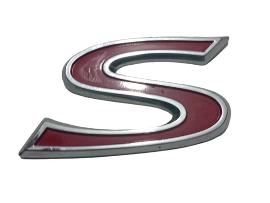 Emblema Letra S Corolla Rojo