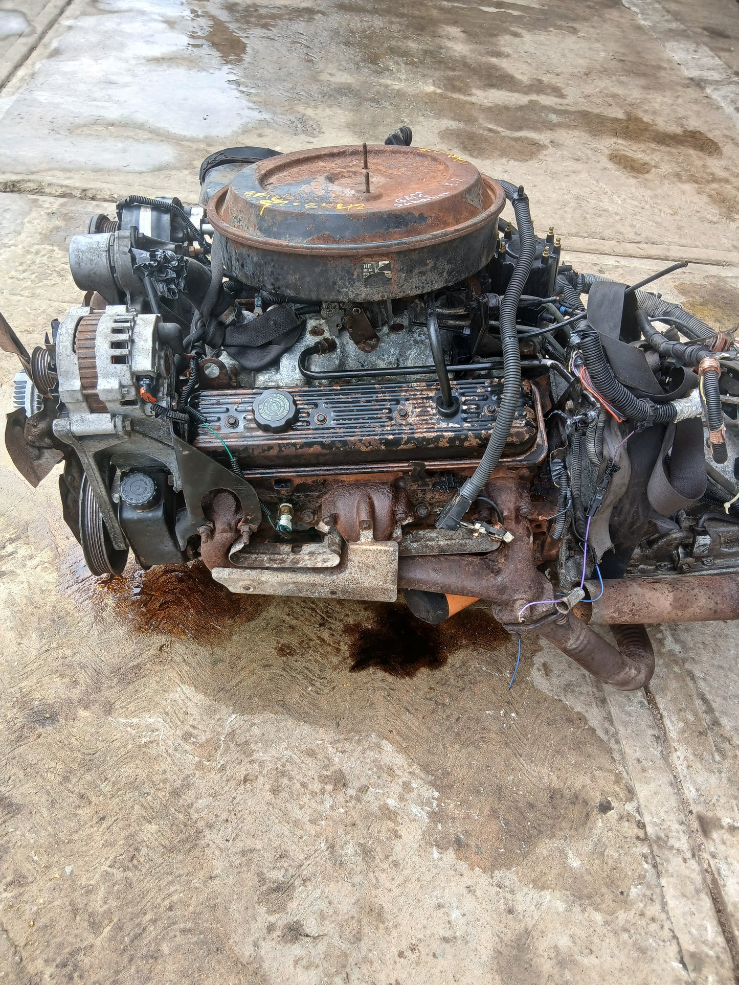 Motor y Caja 5.7 Chevrolet Tapa Rayada TBI 1992 1995