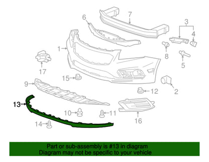 Babero Parachoque Delantero Inferior Chevrolet Cruze 2011 2016