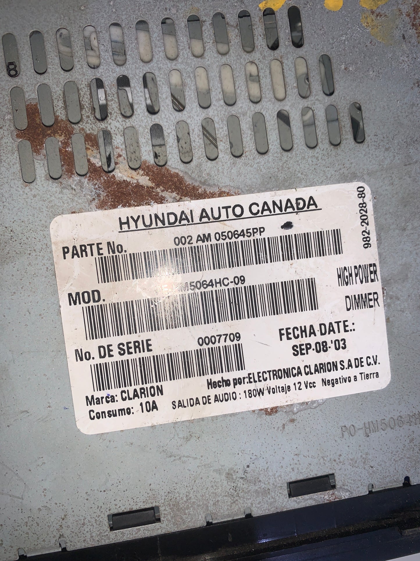 Radio Reproductor Hyundai Elantra 2008