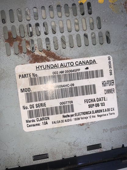 Radio Reproductor Hyundai Elantra 2008