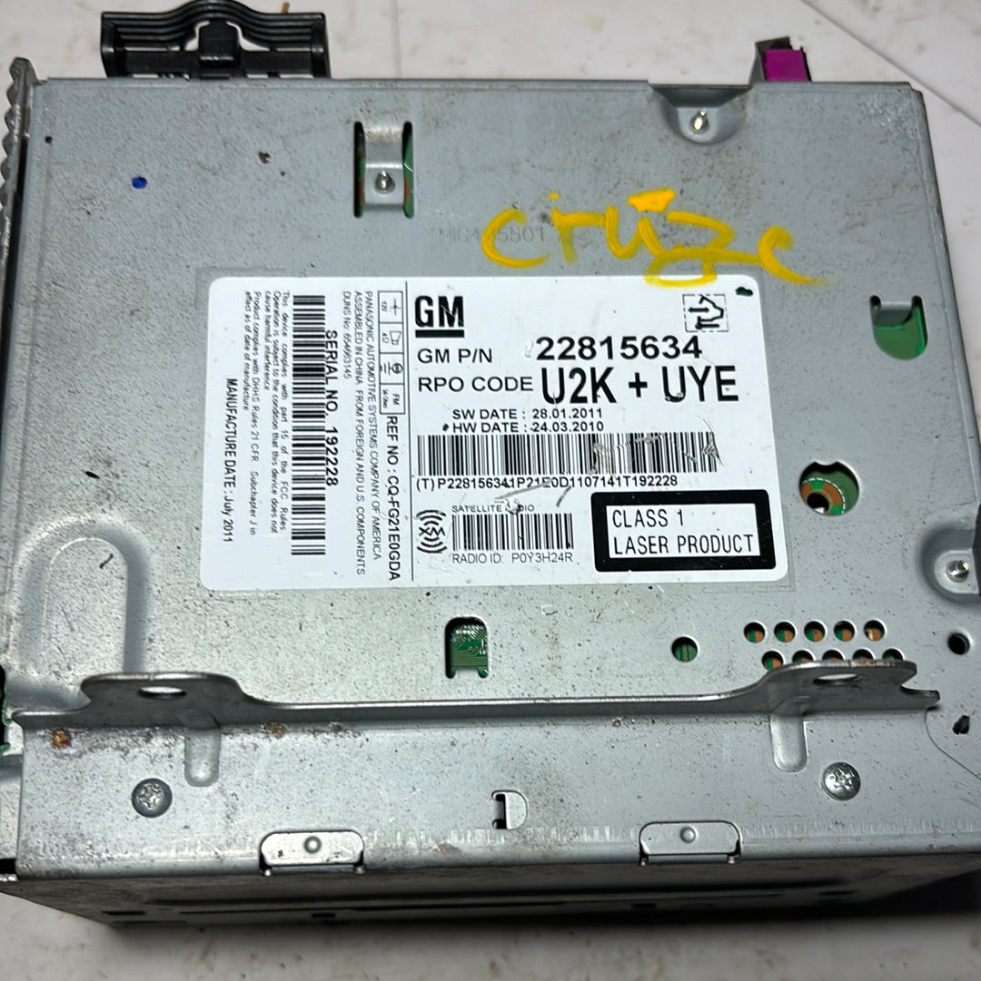 Radio Chevrolet Cruze 2008 2012