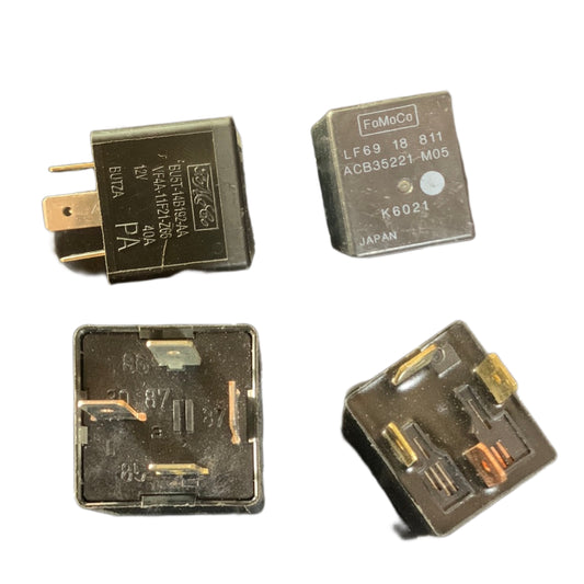 Rele Relay 4 patas 12v 20amp Original (Negro)