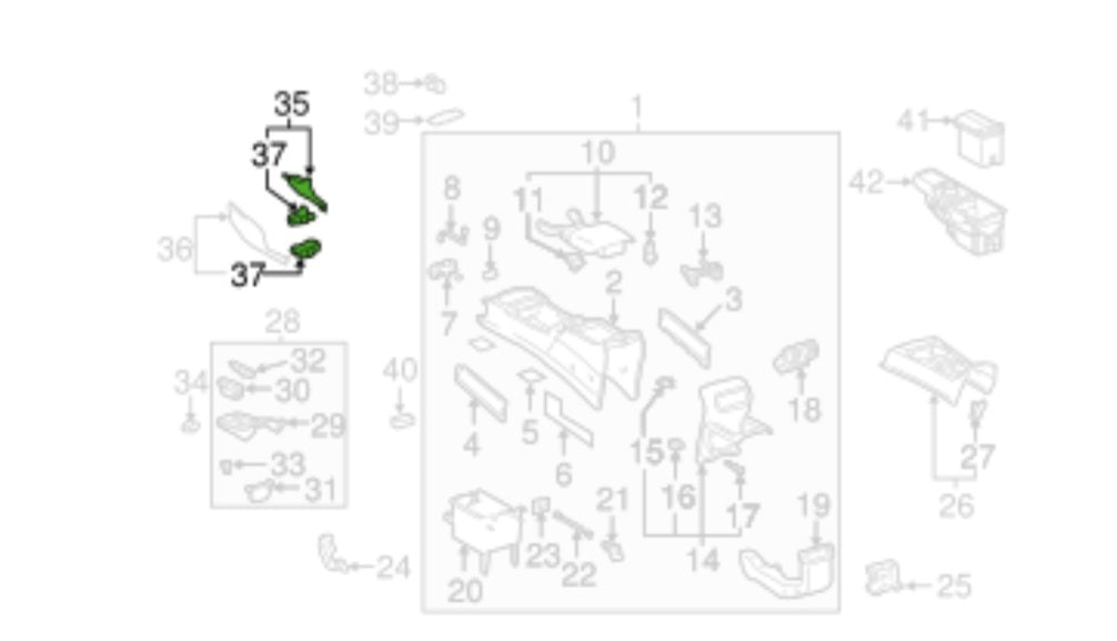 Moldura Consola Central Toyota 4Runner 2003 2009
