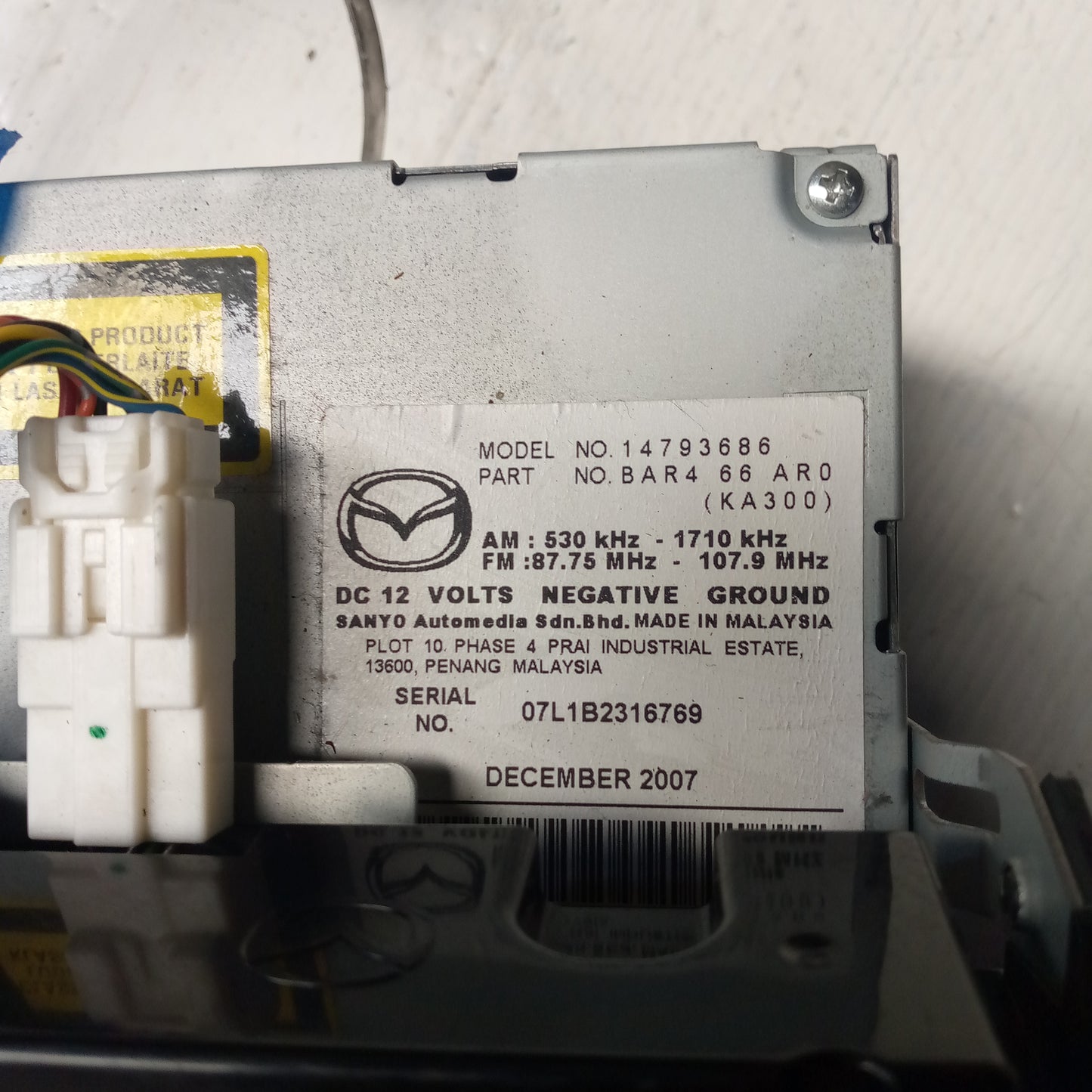 Radio Mazda3 2005 2010 Original